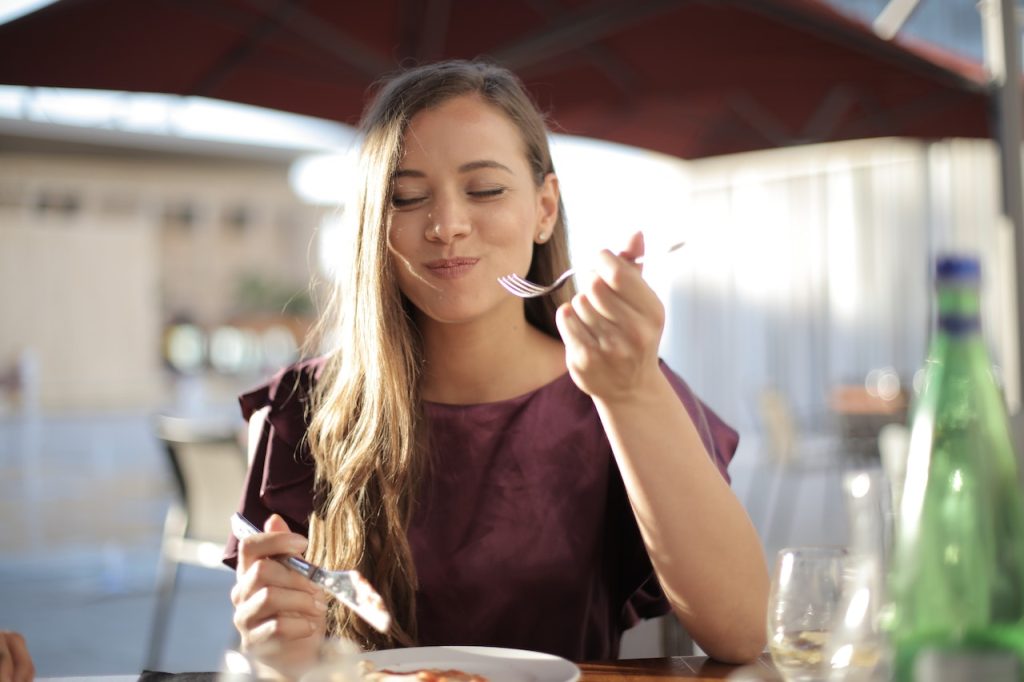 Woman eating